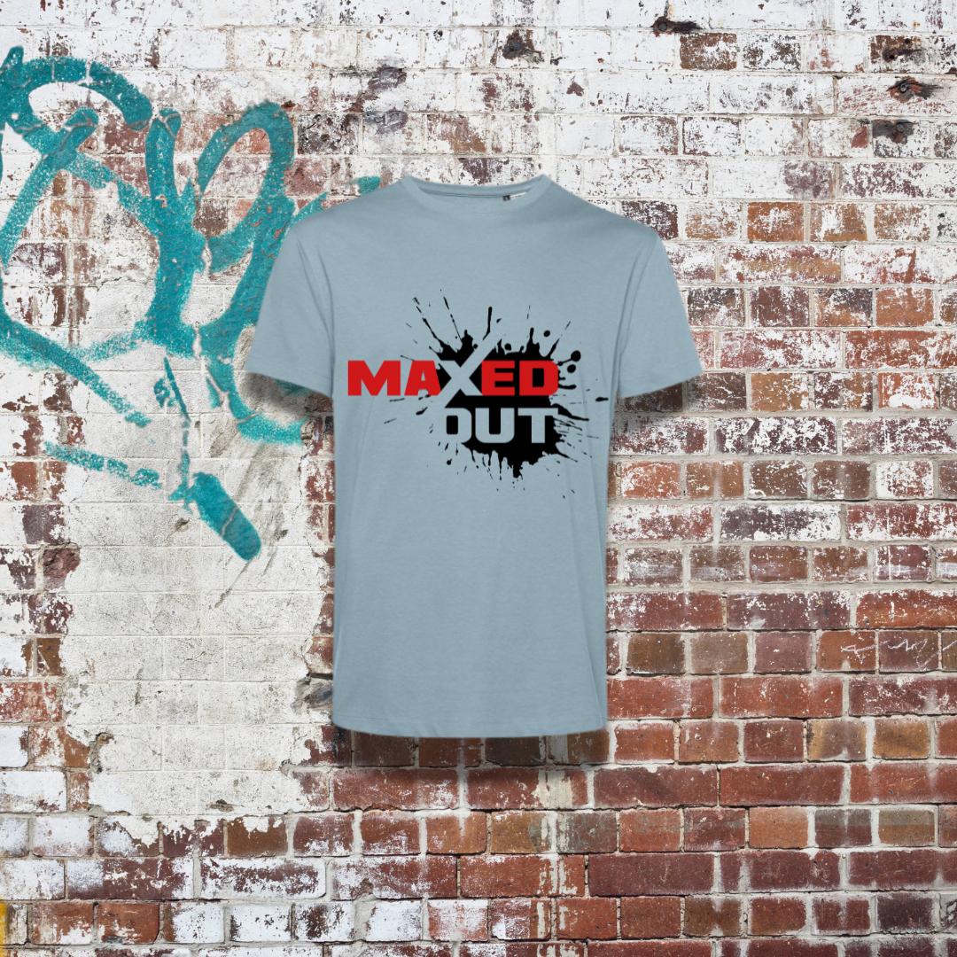Maxed Out Logo Tee – Light Blue