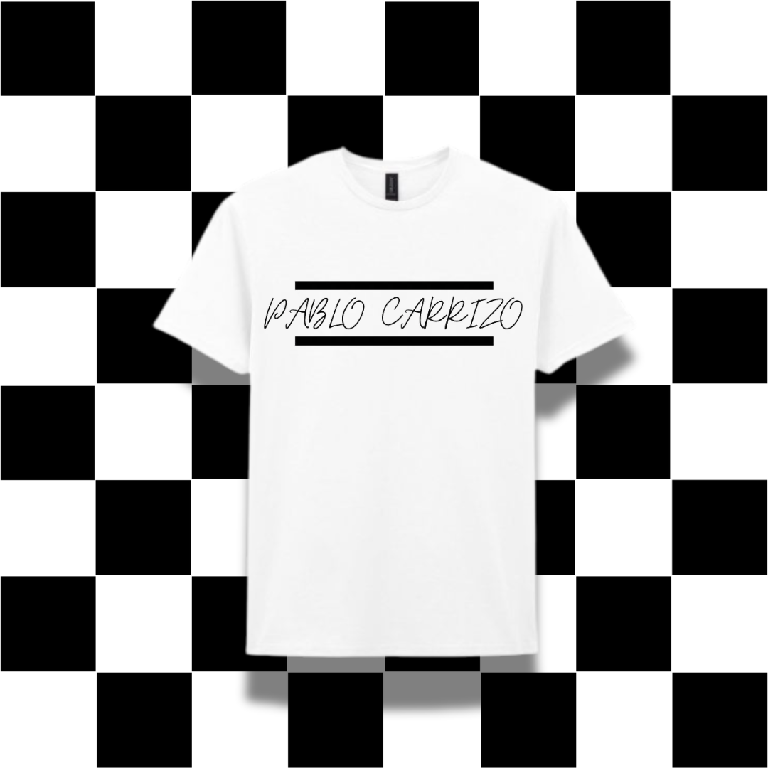 Pablo Carrizo - Logo T shirt - White & Black