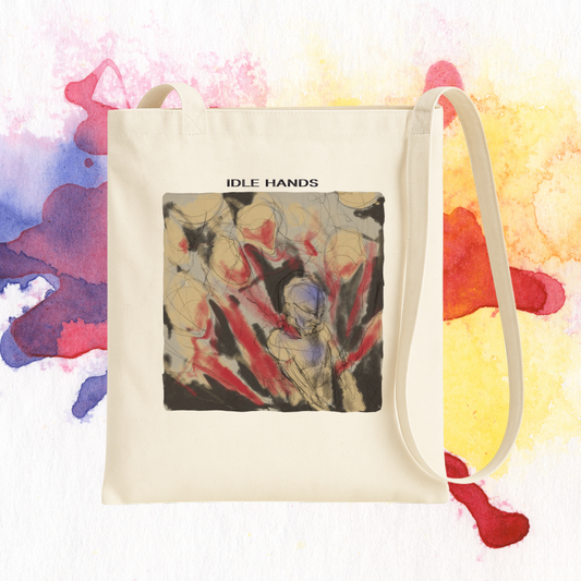 Idle Hands – Tan Art Print Tote Bag