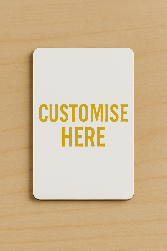 Coaster – 8.9cm x 12.7cm (No Cork Base)