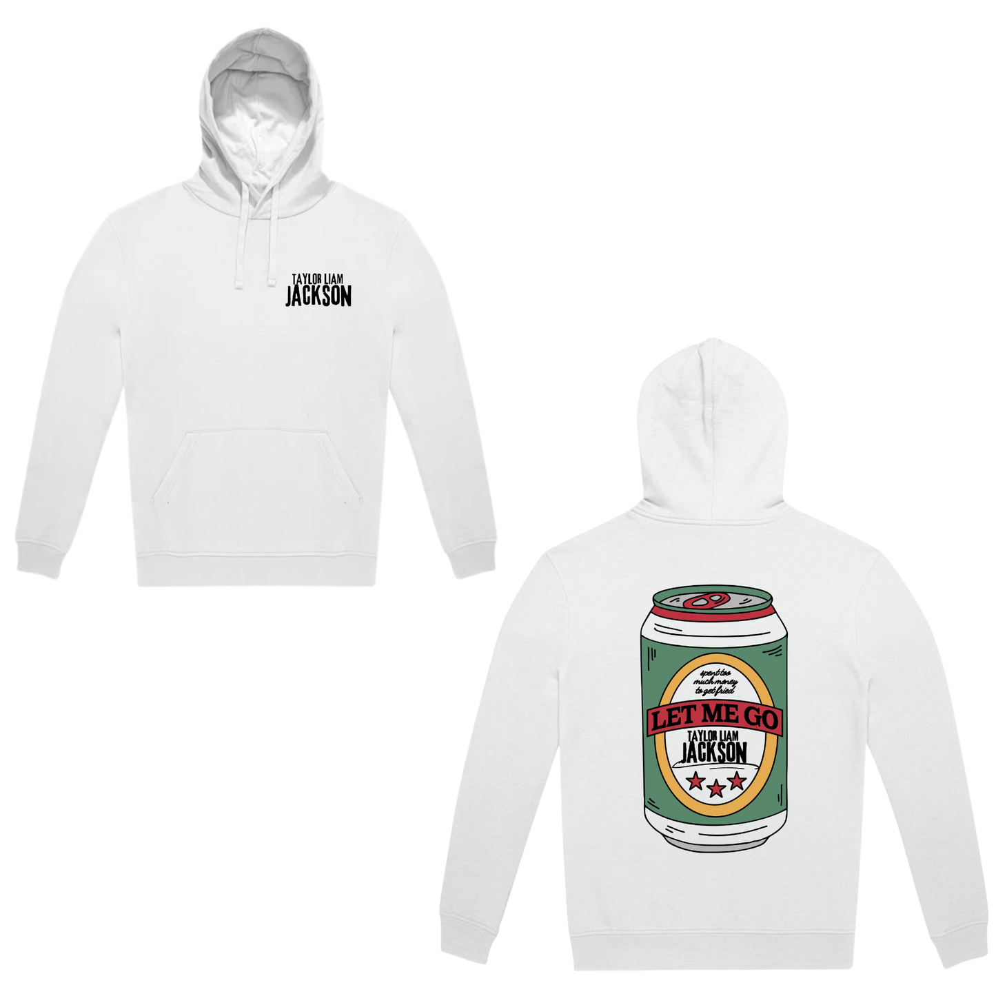 Taylor Liam Jackson – “Let Me Go” Hoodie (WHITE EDITION)