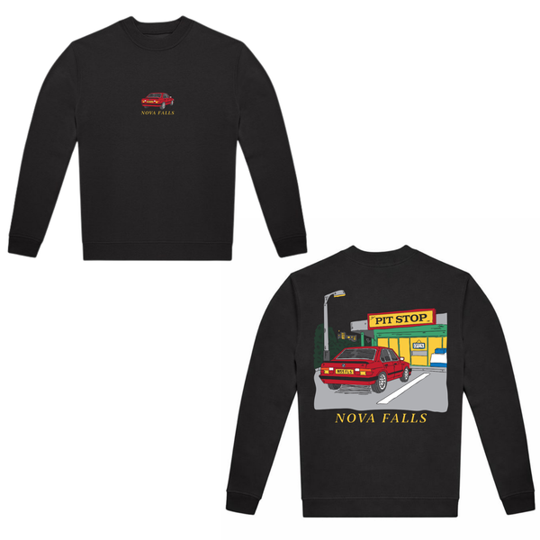 Nova Falls “Pit Stop” Sweatshirt (BLACK EDITION)