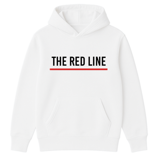 The Red Line Hoodie - White Collection