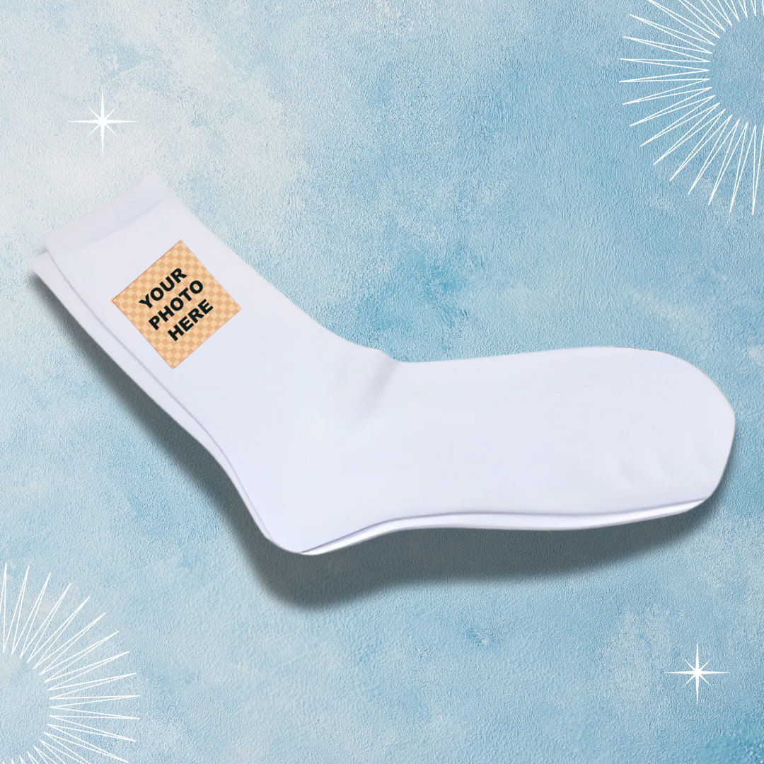 Customisable Socks - White - Women's - 35cm - Branding