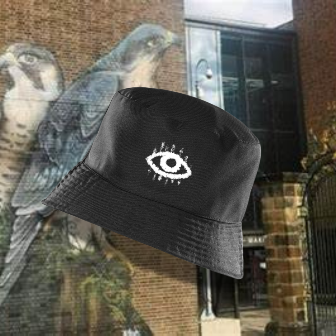The Public Eye – Logo Bucket Hat (Black & White)
