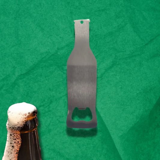 Customisable Bottle Opener - Bottle Shaped - Silver