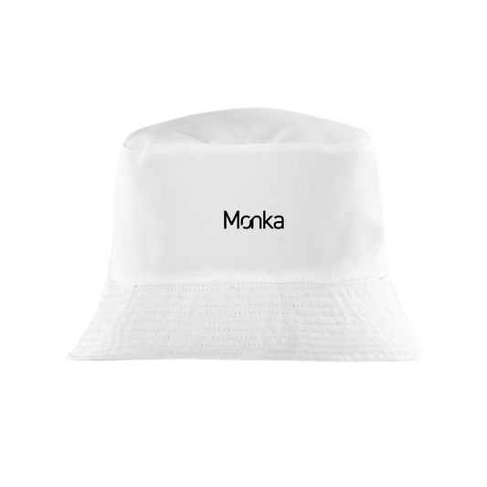 Monka Logo Bucket Hat – White