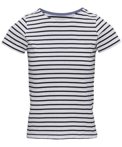 Asquith & Fox Women's Marinière coastal short sleeve tee