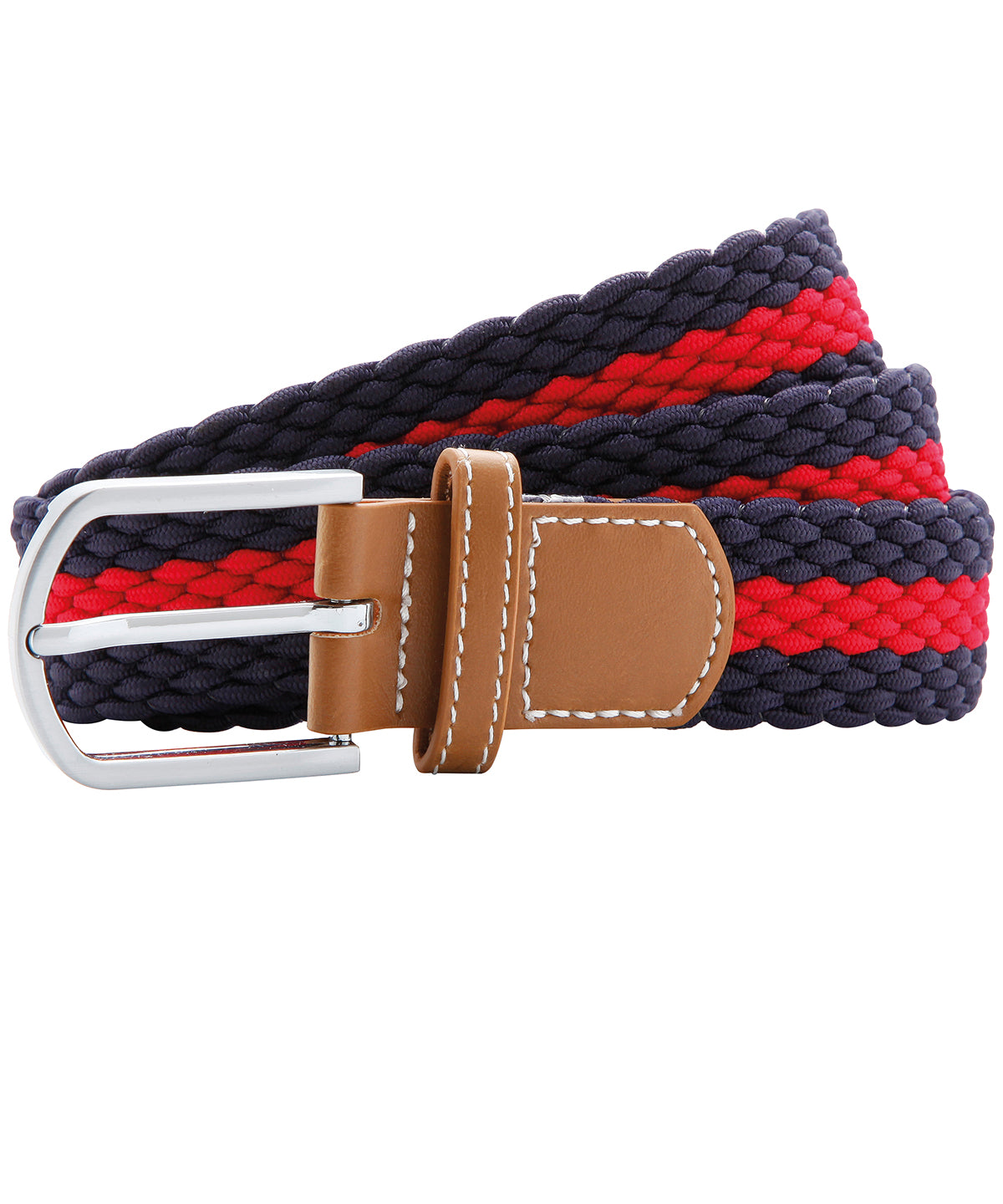 Asquith & Fox Two-colour stripe braid stretch belt