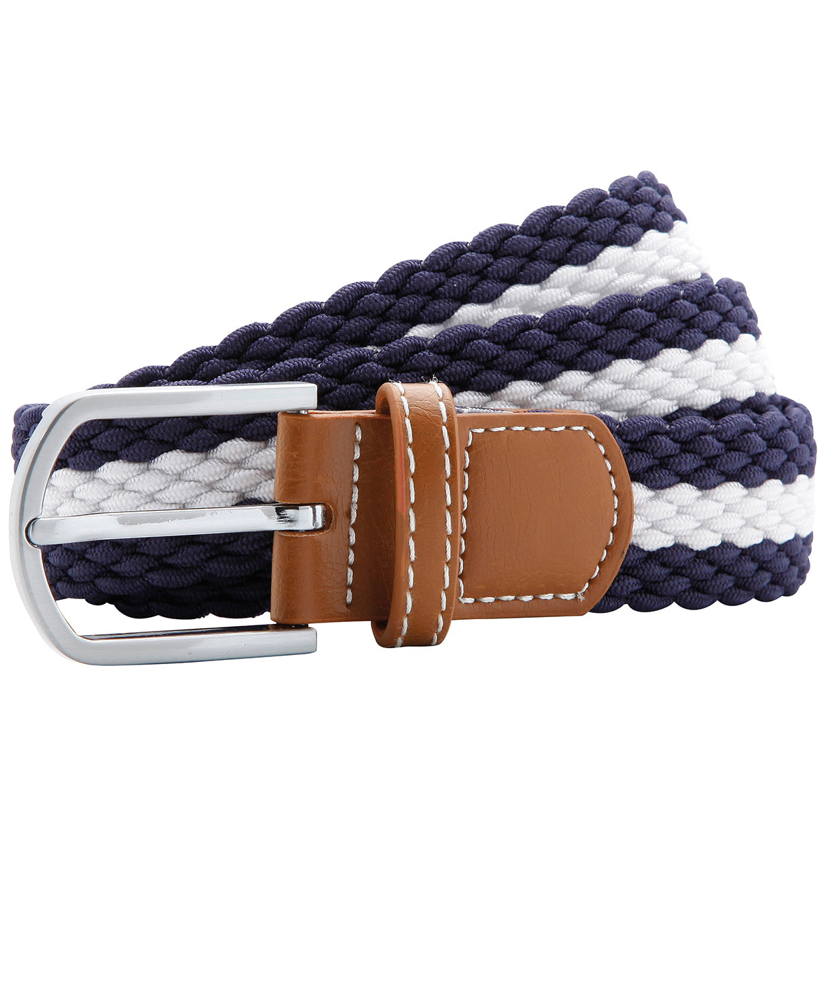 Asquith & Fox Two-colour stripe braid stretch belt