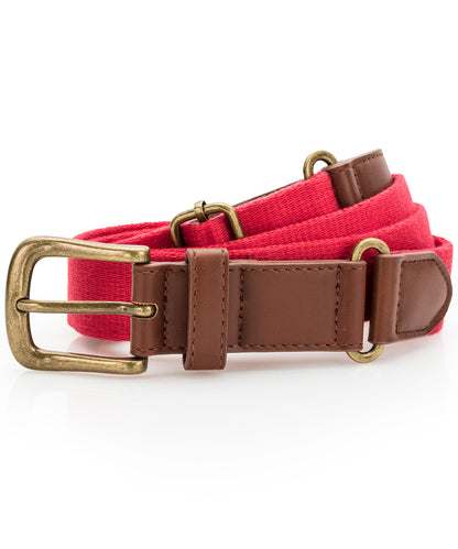 Asquith & Fox Faux leather and canvas belt