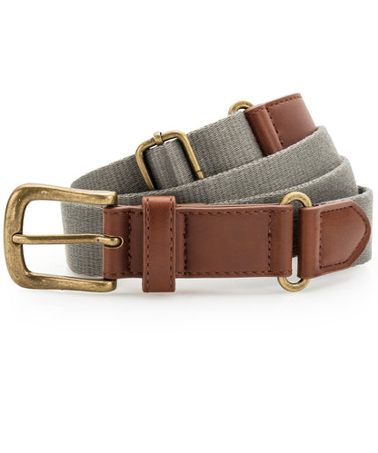 Asquith & Fox Faux leather and canvas belt