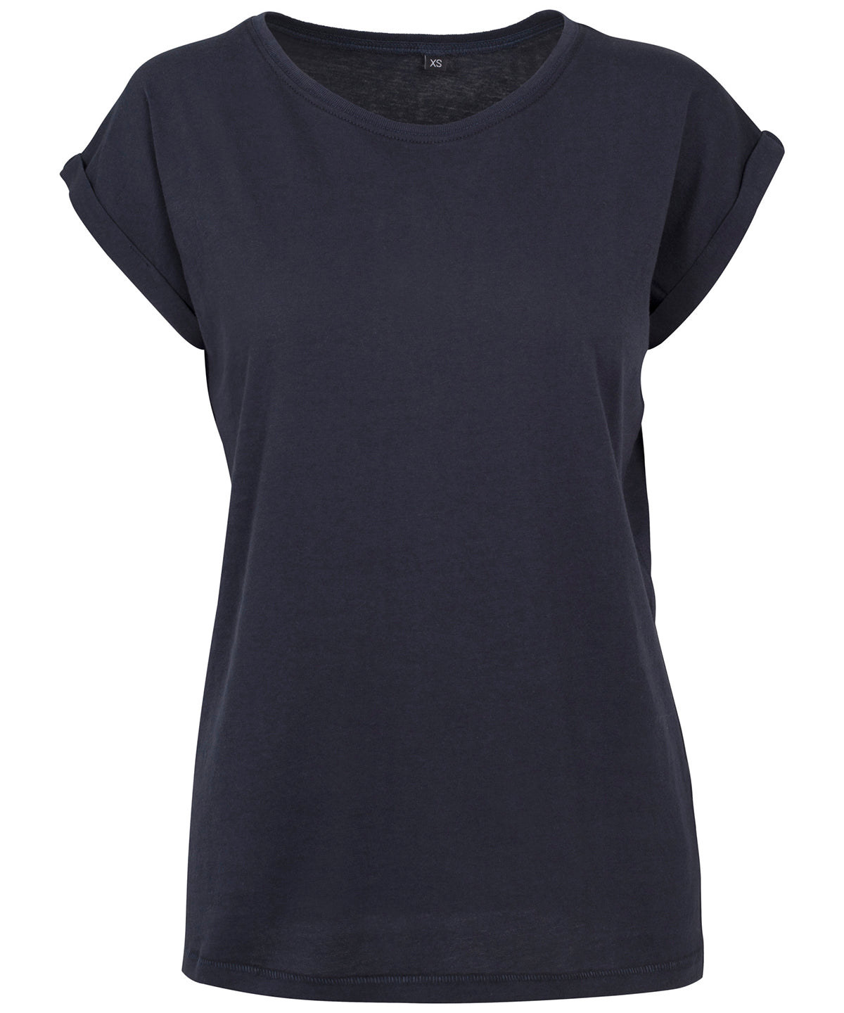 Build Your Brand Women's extended shoulder tee