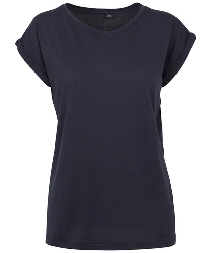 Build Your Brand Women's extended shoulder tee