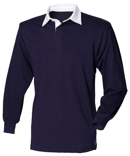 Front Row Long sleeve plain rugby shirt