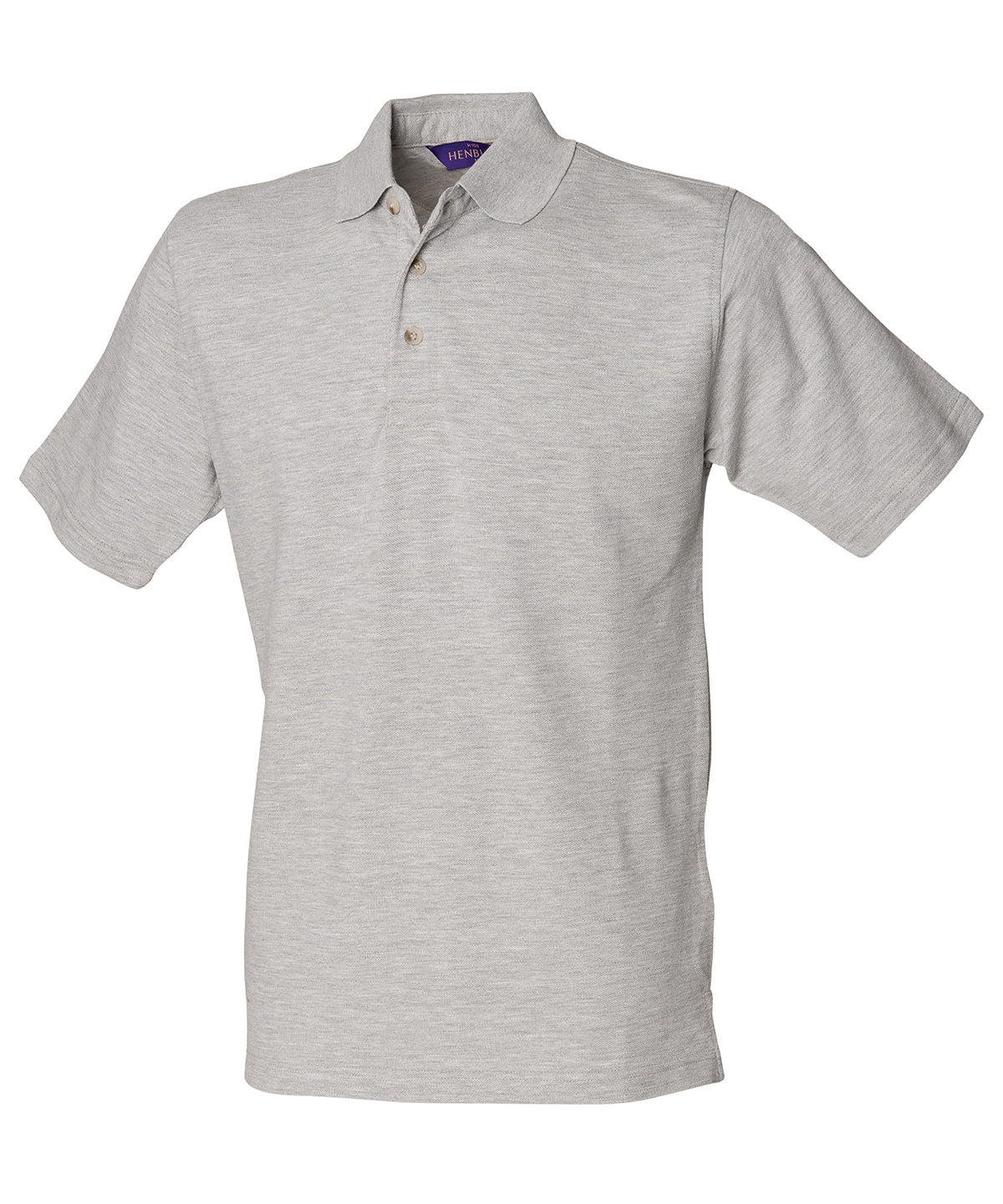 Henbury Classic cotton piqué polo with stand-up collar