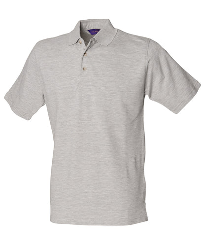 Henbury Classic cotton piqué polo with stand-up collar