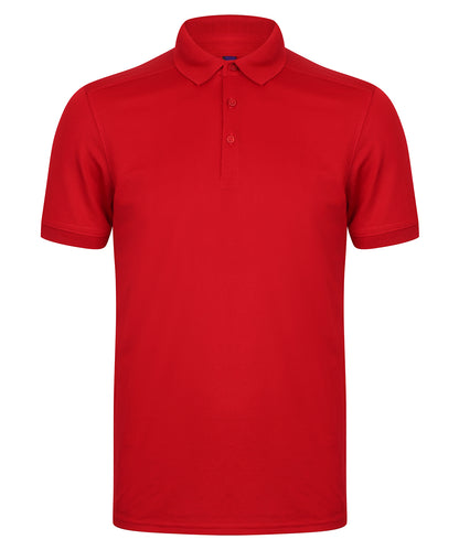 Henbury Stretch polo shirt with wicking finish (slim fit)