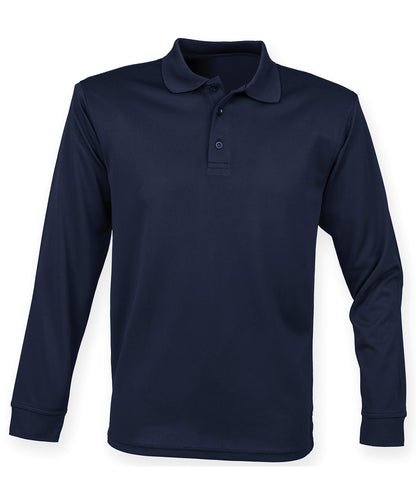 Henbury Long sleeve Coolplus® polo shirt