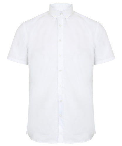 Henbury Modern short sleeve Oxford shirt