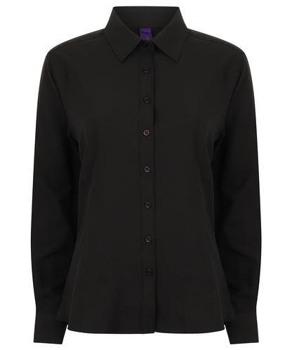 Henbury Women's wicking antibacterial long sleeve shirt