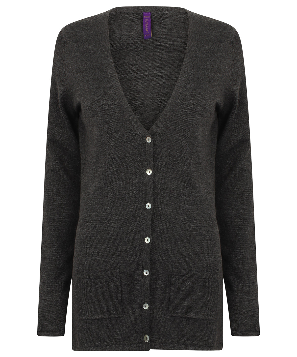 Henbury Women's v-button cardigan