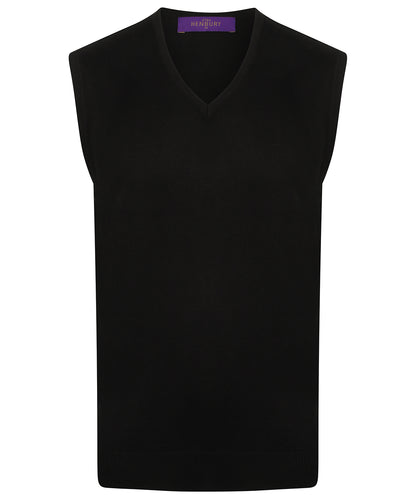 Henbury Sleeveless v-neck jumper