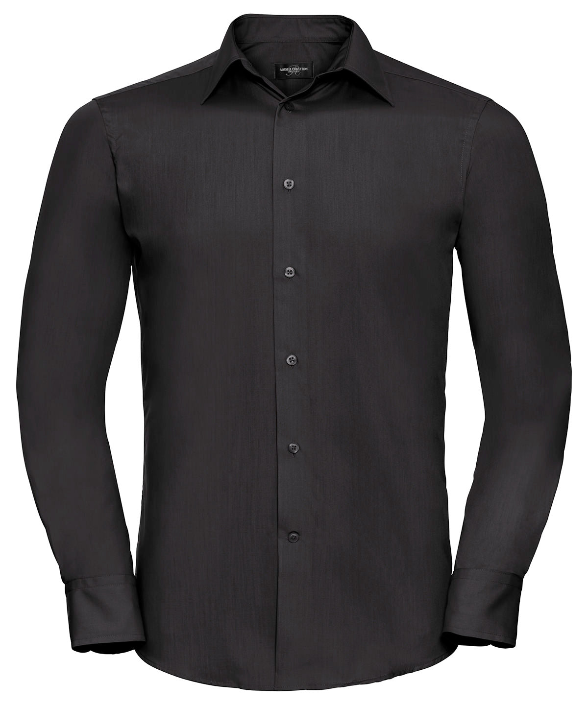Russell Athletic Collection Long sleeve polycotton easycare fitted poplin shirt