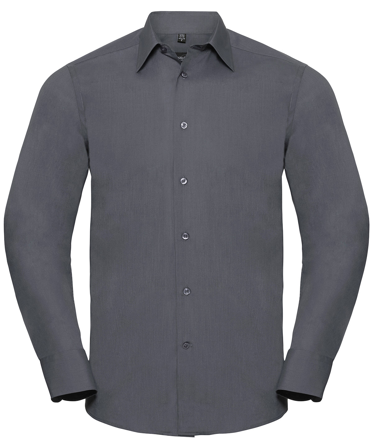 Russell Athletic Collection Long sleeve polycotton easycare fitted poplin shirt