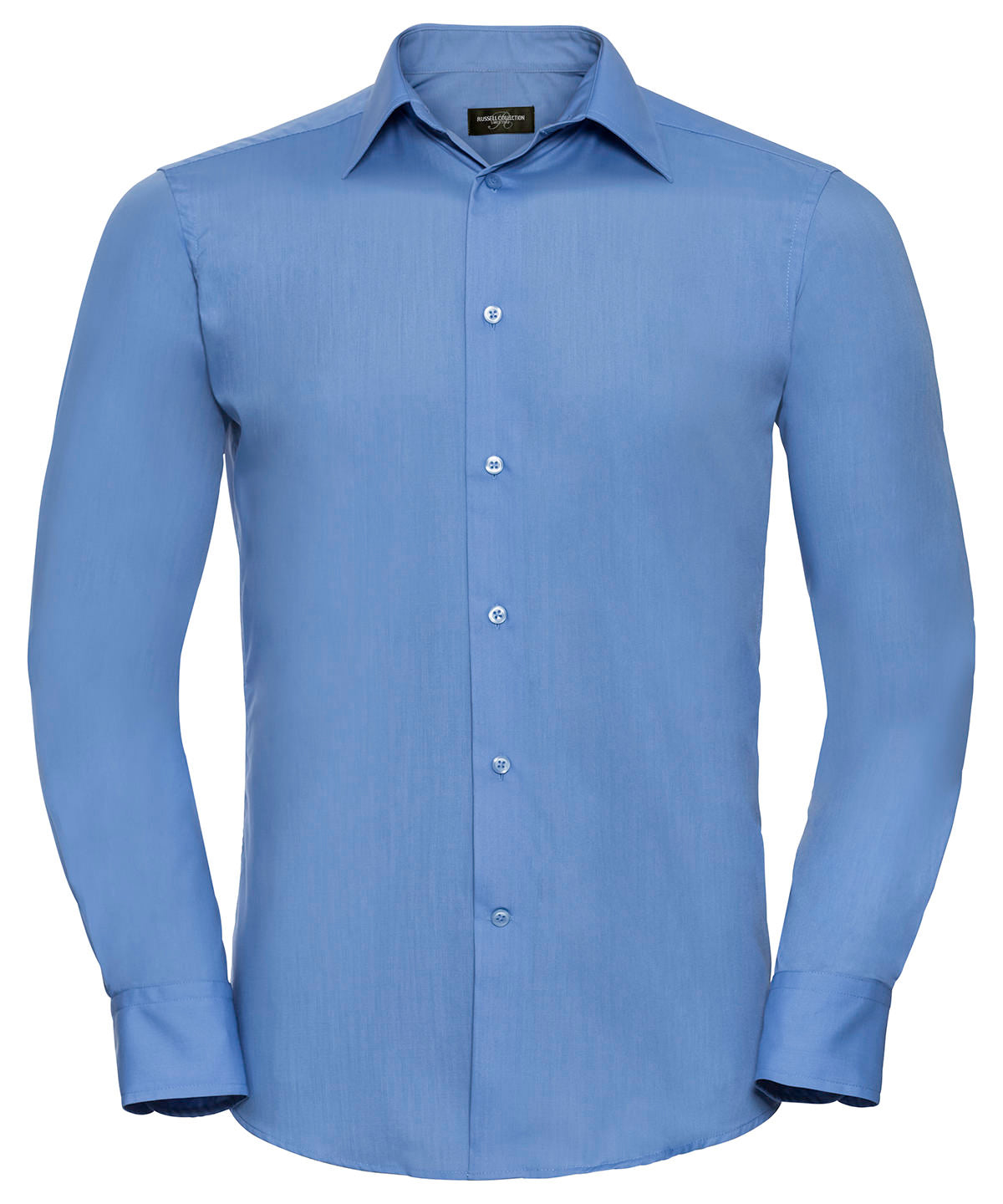 Russell Athletic Collection Long sleeve polycotton easycare fitted poplin shirt