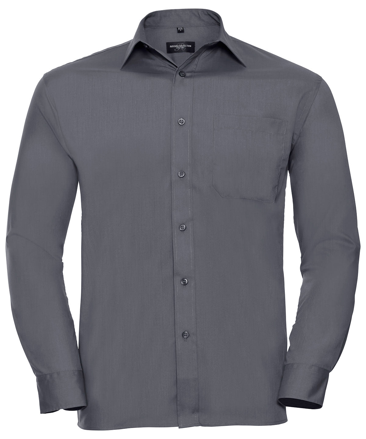 Russell Athletic Collection Long sleeve polycotton easycare poplin shirt