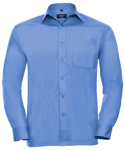 Russell Athletic Collection Long sleeve polycotton easycare poplin shirt