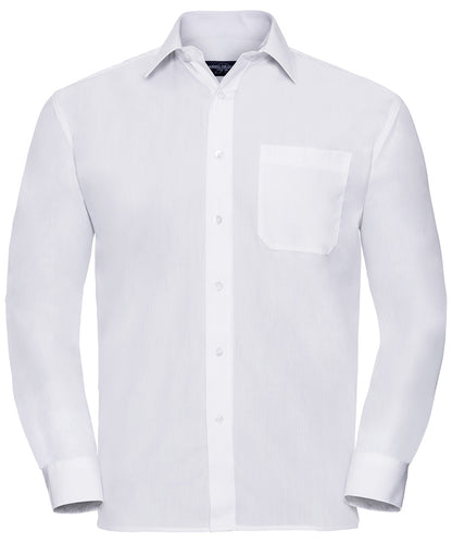 Russell Athletic Collection Long sleeve polycotton easycare poplin shirt