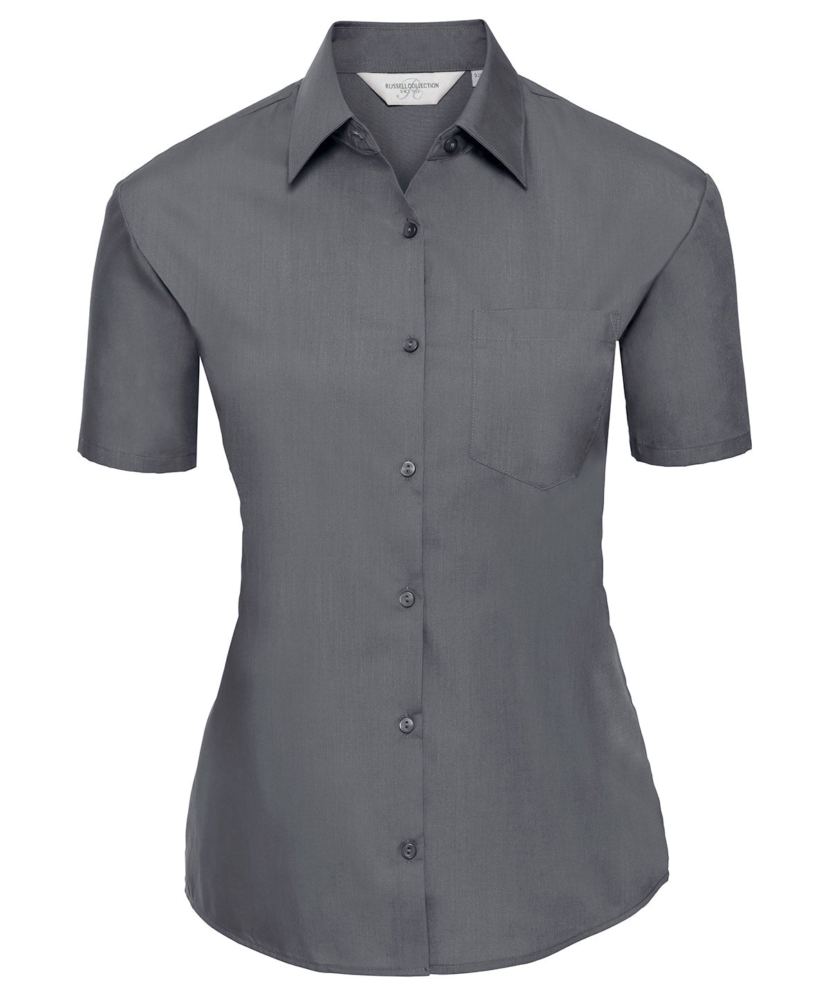 Russell Athletic Collection Women's short sleeve polycotton easycare poplin shirt