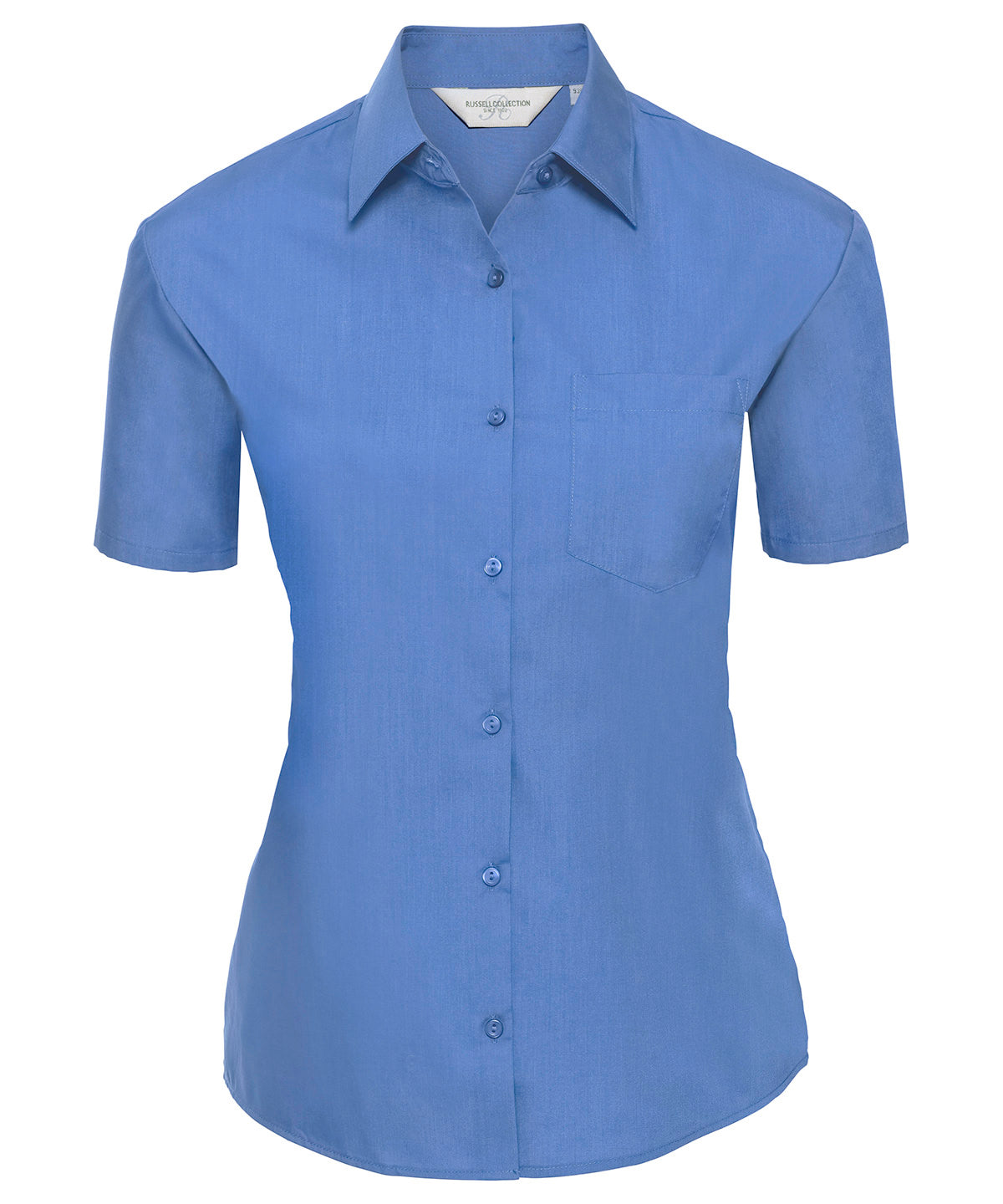 Russell Athletic Collection Women's short sleeve polycotton easycare poplin shirt