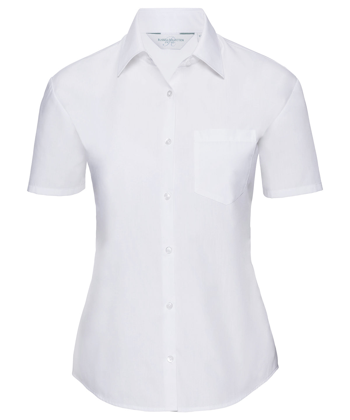 Russell Athletic Collection Women's short sleeve polycotton easycare poplin shirt