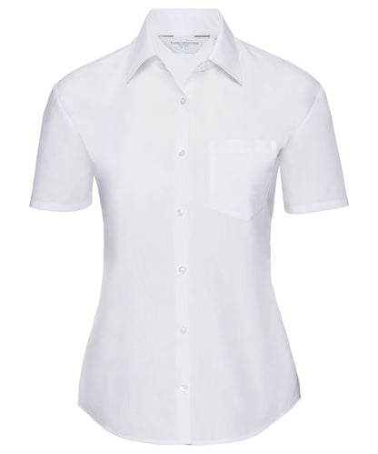 Russell Athletic Collection Women's short sleeve polycotton easycare poplin shirt