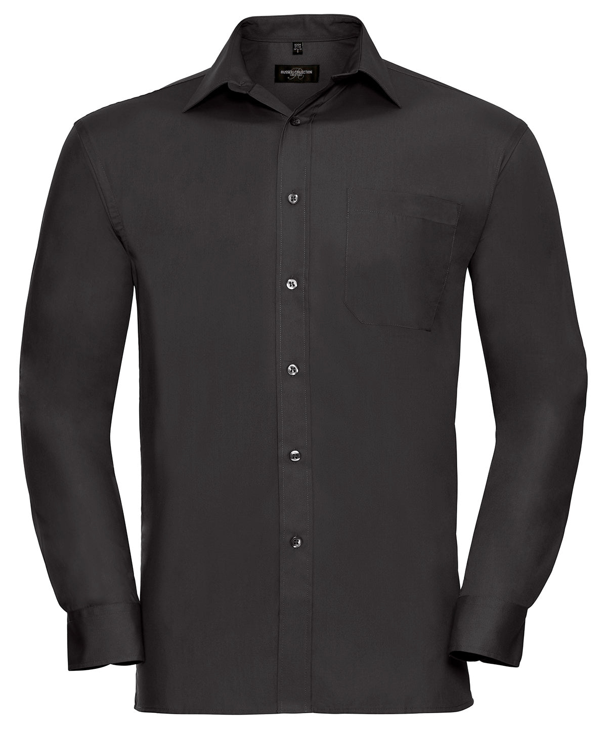 Russell Athletic Collection Long sleeve pure cotton easycare poplin shirt