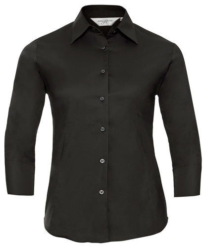 Russell Athletic Collection Women's ¾ sleeve easycare fitted shirt