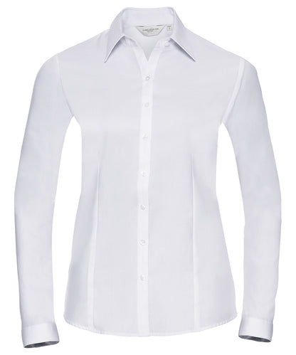 Russell Athletic Collection Women's long sleeve herringbone shirt