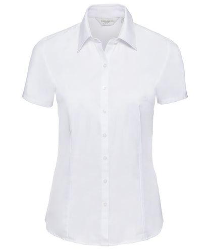 Russell Athletic Collection Women's short sleeve herringbone shirt