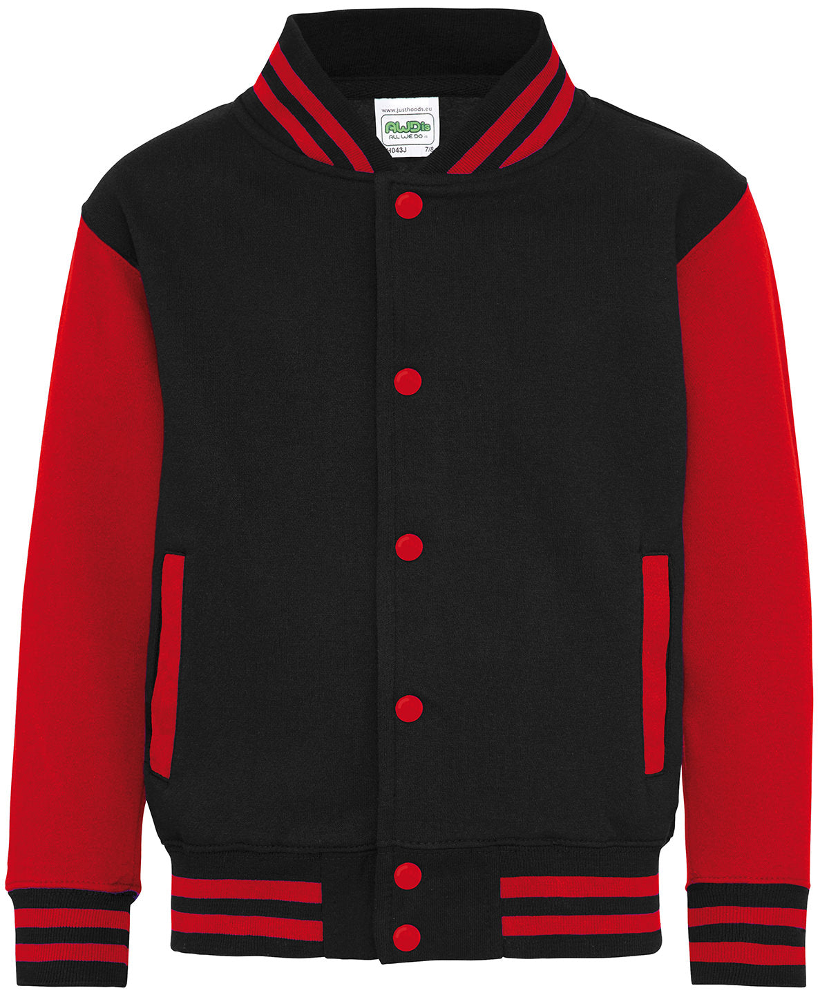 AWDis Just Hoods Kids varsity jacket