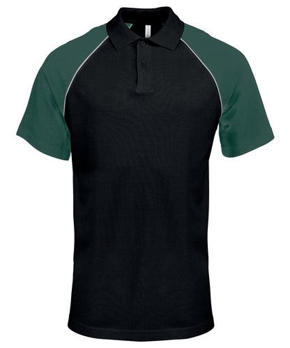 Kariban Polo baseball contrast polo shirt