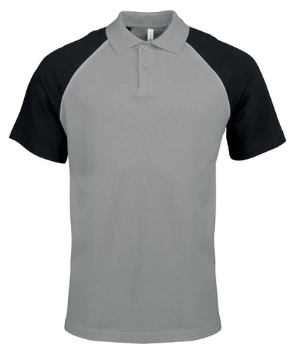 Kariban Polo baseball contrast polo shirt