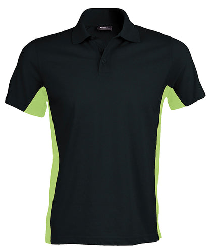 Kariban Flags short sleeve bi-colour polo shirt
