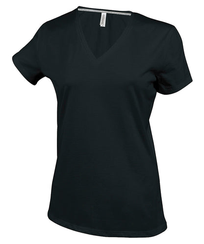 Kariban Ladies' short-sleeved V-neck T-shirt