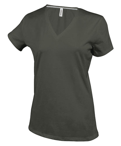 Kariban Ladies' short-sleeved V-neck T-shirt