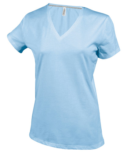 Kariban Ladies' short-sleeved V-neck T-shirt