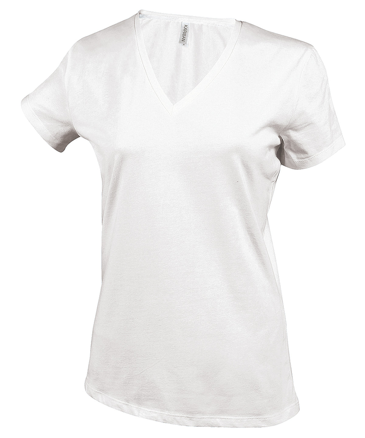 Kariban Ladies' short-sleeved V-neck T-shirt