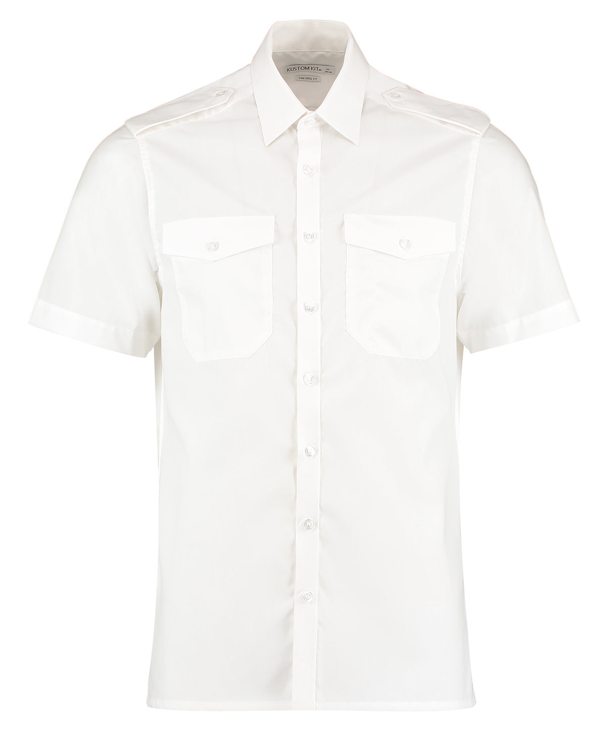 Kustom Kit Pilot shirt short-sleeved (tailored fit)